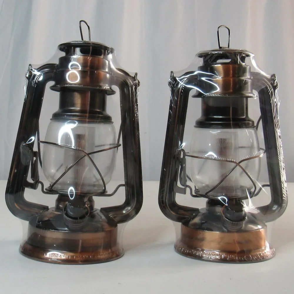Northpoint Vintage Copper Battery Operated LED Lantern (2-Pack)